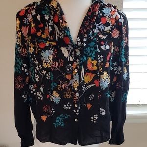 Maeve Anthropologie Woodland Creatures Blouse